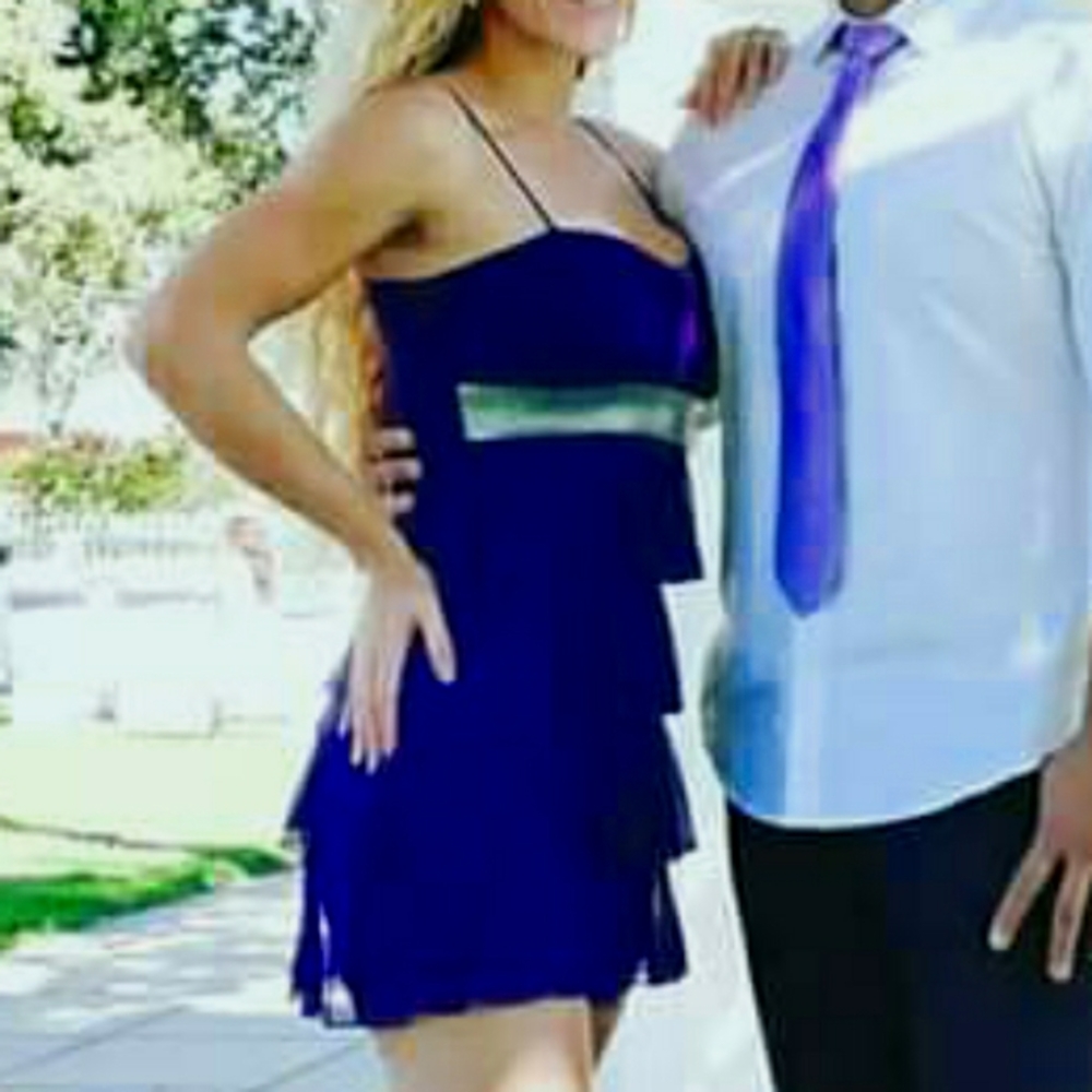Flirty Purple dress with silver band